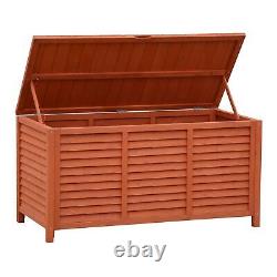 Wooden Garden Storage Deck Box 250l Tool Chest Outdoor Patio Furniture Container