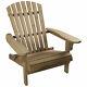 Woodside Adirondack Outdoor Garden Patio Chair, Comfortable Wooden Lounger