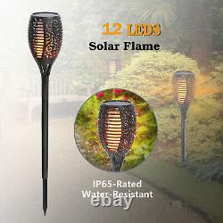1-48x Torche Solaire Light Flickering Flame Effect Garden Patio Pelouse Led Stake Lampe