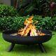 24 Round Fire Pit Polding Garden Bowl Outdoor Camping Heater Log Burner