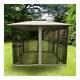 2.5m Winchester Beige Outdoor Garden Patio Hot Tub Bbq Party Camping Gazebo