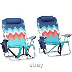 2 x Chaises de camping pliantes Chaise de pêche Chaise de jardin extérieure Patio Plage Pique-nique