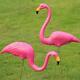 2pc Pelouse En Plastique Flamingo Garden Pond Ornament Rose Décoration Stand Patio