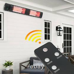 3000w Chauffe-jardin Télécommande Black Outdoor Electric Patio Heater