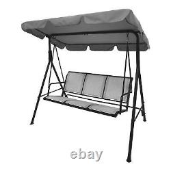 3 Seater Outdoor Swing Chair Jardin Banc Siège Patio Lounger Avec Canopy