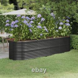 Bac de jardin en acier revêtu de poudre pour plantes de patio vidaXL