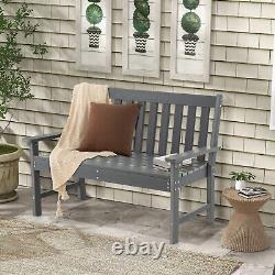 Banc de jardin 2 places d'extérieur avec dossier confortable - Chaise longue ergonomique pour patio
