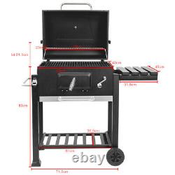 Barbecue Charcoal Grill With Wheels Portable Party Outdoor Patio Garden Barbecue Royaume-uni
