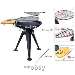 Barbecue double grill réglable pour cuisiner en plein air dans le jardin ou sur la terrasse