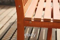 Birchtree Garden Bench 3 Seater Chair Wood Patio Deck Patio Park Extérieur Wgb02