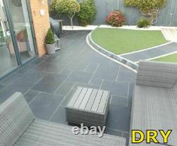 Black Limestone Paving Patio Slabs 22mm Garden Calibred MIX Taille 18.9 M2 Pack