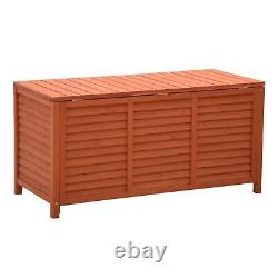 Boîte de rangement en bois pour jardin de 250 litres, coffre à outils, mobilier de jardin extérieur, conteneur