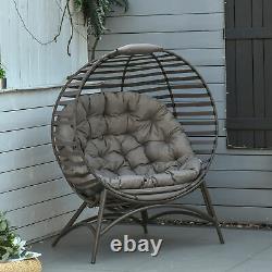 Chaise Egg Avec Chaise De Patio De Jardin De Coussin Doux Pour L'extérieur Intérieur
