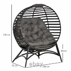 Chaise Egg Avec Chaise De Patio De Jardin De Coussin Doux Pour L'extérieur Intérieur