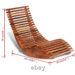 Chaise longue de jardin en bois pour le patio en plein air