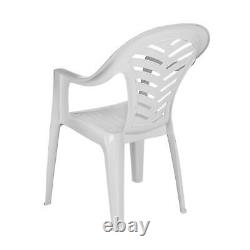 Chaises de jardin Resol 4x Palma pour mobilier de patio extérieur blanc