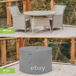 Couverture de meubles pour ensemble de table et de chaises de jardin extérieur imperméable et de grande taille.