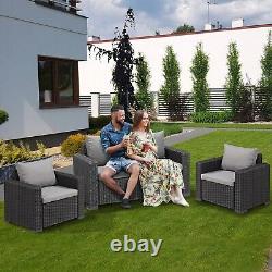 Ensemble de canapé de salon en rotin pour 4 personnes Keter pour jardin, coin de patio, mobilier d'extérieur
