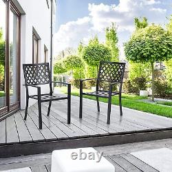Ensemble de chaises de salle à manger de patio, lot de 2 chaises de salle à manger extérieures, chaise de jardin pour balcon et jardin