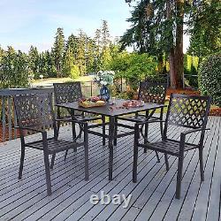Ensemble de chaises de salle à manger de patio, lot de 2 chaises de salle à manger extérieures, chaise de jardin pour balcon et jardin