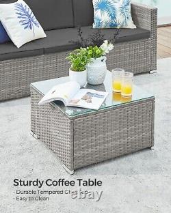 Ensemble de meubles de jardin en rotin PE Canapé d'angle extérieur Patio Gris GGF005G55
