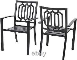 Ensemble de meubles de patio de jardin de 5 pièces - Ensemble de table et chaises d'extérieur - Fauteuil de salle à manger