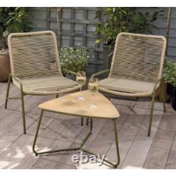 Ensemble de mobilier de jardin Chaises de bistrot pour café Table triangulaire Patio Extérieur 3 pièces