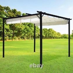 Extérieur Retractable Pergola Gazebo Garden Sun Shade Canopy Shelter Patio 3m Nouveau