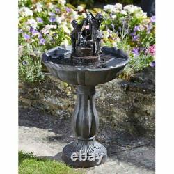 Fontaine D’eau Solar Garden Water Feature Outdoor Patio Ornament Statue Décor