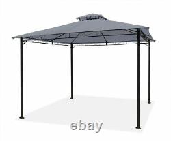 Garden Gazebo Grey Party Shelter Patio Shade Outdoor Sun Canopy 3m X 3m