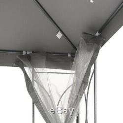 Gris 2.5m Jardin Gazebo Polenza Tente Patio Extérieur Ombre Sun Canopy Nets