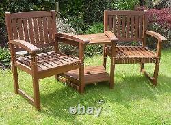 Henley Love Seat Chunky Garden Furniture Companion Set Corner Bench Freedelivery