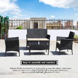Mobilier de jardin en rotin pour extérieur - Ensemble canapé, chaises, table et ensemble patio