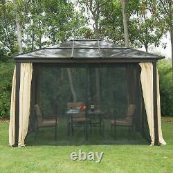 Outsunny 3x3.6m Aluminium Gazebo Canopy Patio Marquee Party Tent Jardin Extérieur