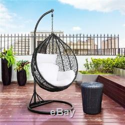 Patio Jardin En Rotin Balancez Weave Hanging Egg Chair Withcushion & Cover Ou Extérieure