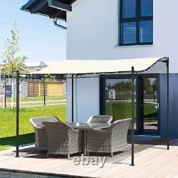 Pergola de jardin en métal avec auvent de gazebo pour structure extérieure de patio ombragé au soleil