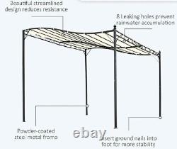 Pergola de jardin en métal avec auvent de gazebo pour structure extérieure de patio ombragé au soleil
