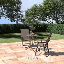 Set De Meubles De Jardin Bistro Patio Table Pliante Avec 2 Chaises Outdoor Waterproof