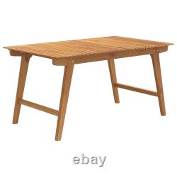 Table de jardin Table d'extérieur Table de terrasse Table à manger en bois massif Acacia vidaXL