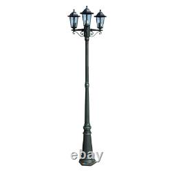 Vidaxl Preston Garden Light Post Standing Lamp Set Vert Foncé / Blanc 1/3-bras