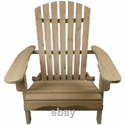 Woodside Adirondack Outdoor Garden Patio Chair, Confortable Chaise Longue En Bois